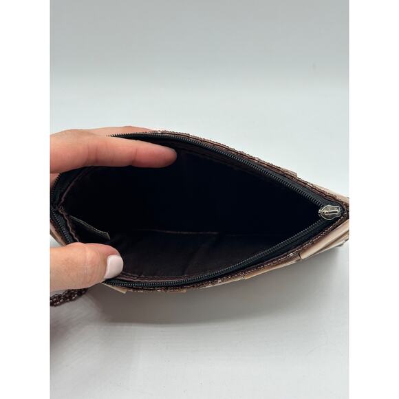 VTG Mother Of Pearl Seashell Clutch Y2K 2000's Mermaid Beach Vacation - Picture 6 of 10